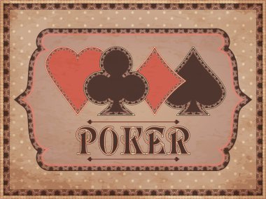 Vintage casino arka plan, vektör çizim