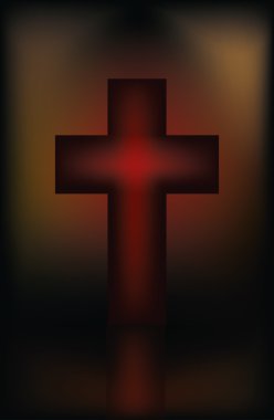 Paskalya kartı ile çapraz, vektör çizim