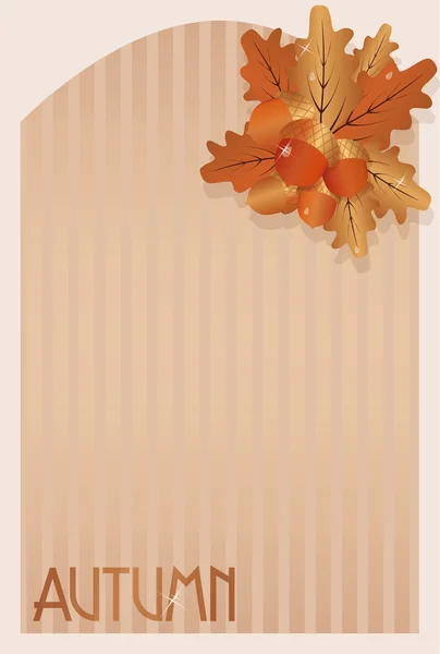 Season vintage autumn background, vector illustration — Stock Vector