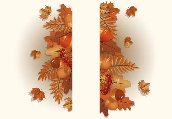Autumn background, vector illustration — Stock Vector