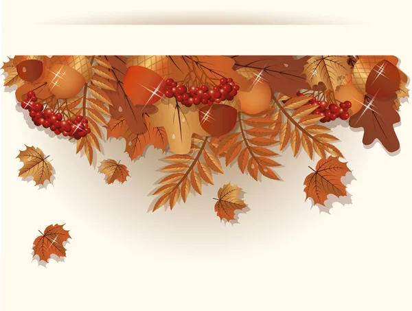 Banner de otoño, ilustración vectorial — Archivo Imágenes Vectoriales