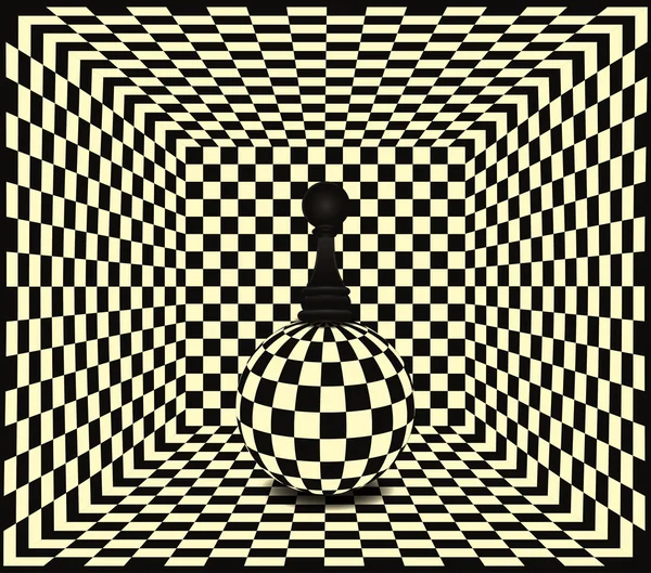 国际象棋棋子的背景下，矢量图 — 图库矢量图片