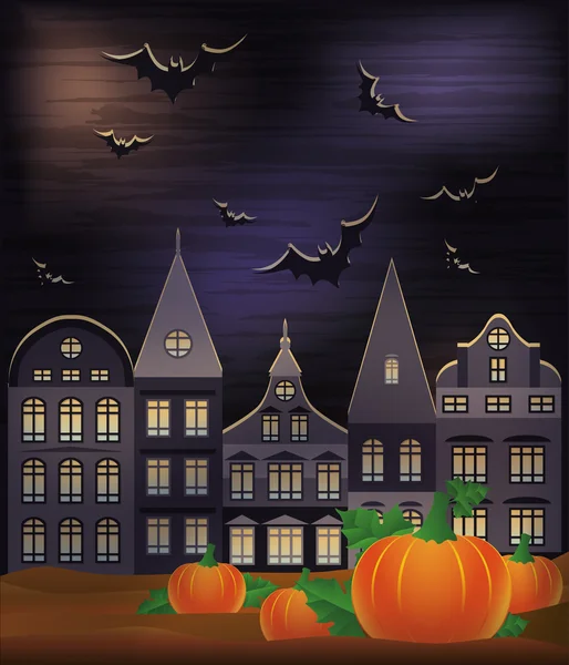 Feliz Halloween fondo de pantalla, vector de ilustración — Archivo Imágenes Vectoriales