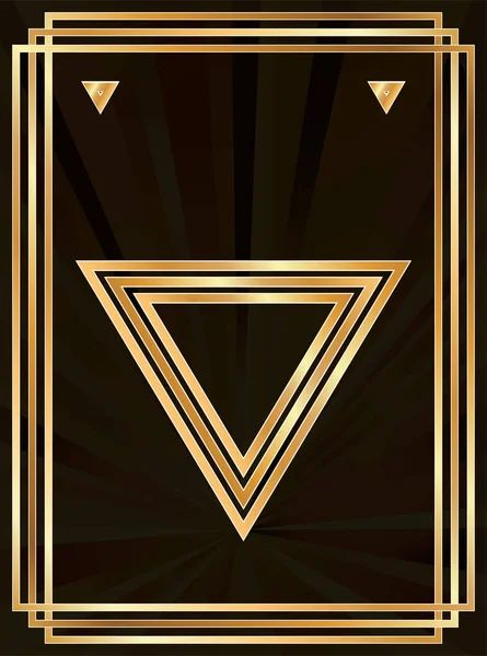 Poker Card Hearts Style Art Deco Vector Illustration — Stock Vector
