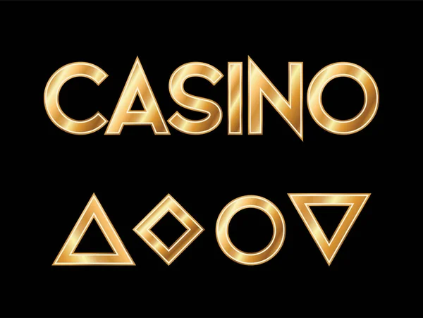 Art Deco Casino Vip Card Poker Symbols Vector Illustration — Stock Vector
