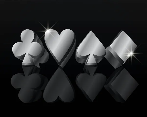 Casino Poker Symboles Illustration Vectorielle — Image vectorielle