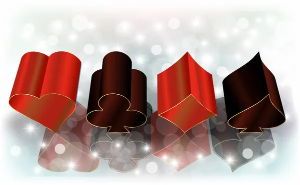Bannière Casino Avec Éléments Poker Illustration Vectorielle — Image vectorielle