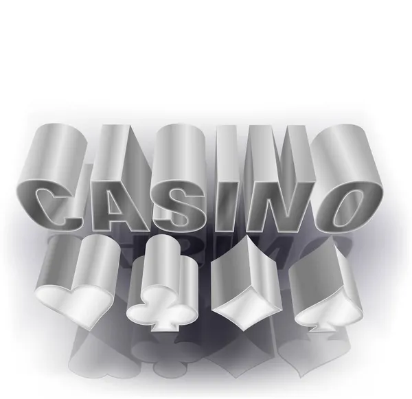 Casino Bachground Con Elementos Póquer Ilustración Vectorial — Vector de stock