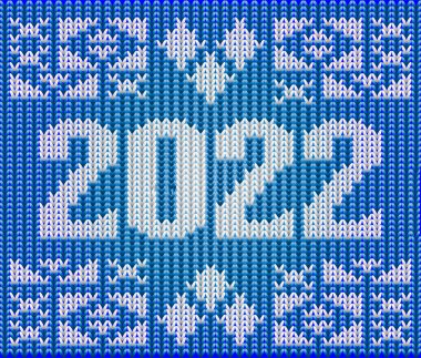 Noel örgü arka plan, Yeni 2022, vektör illüstrasyonu