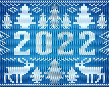 Yeni 2022 'de örgü örülmüş İskandinav modeli. vektör illüstrasyonu