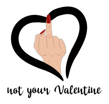 Valentine geçmişin değil, vektör illüstrasyonun.