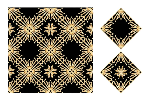 Art Deco Pozadí Zlatým Geometrickým Vzorem Vektorové Ilustrace — Stockový vektor