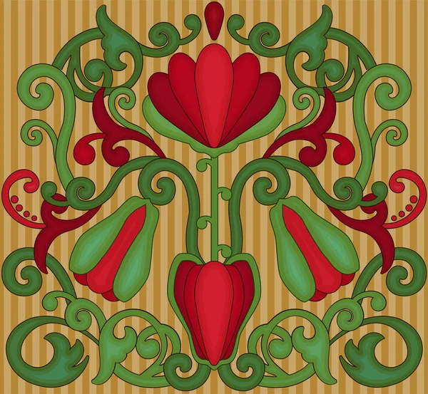 Fond Floral Style Art Nouveau Illustration Vectorielle — Image vectorielle