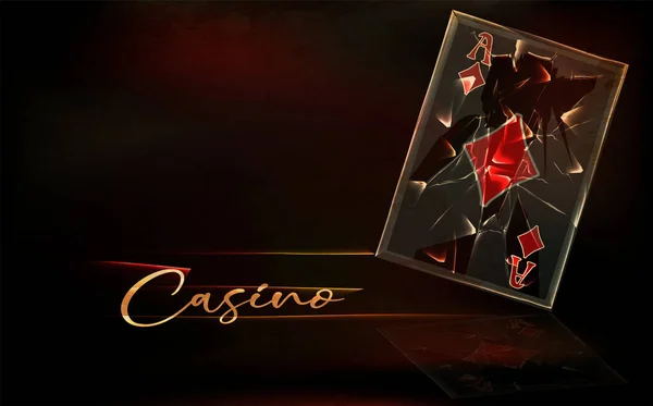 Casino Background Vintage Card Vector Illustration — 스톡 벡터