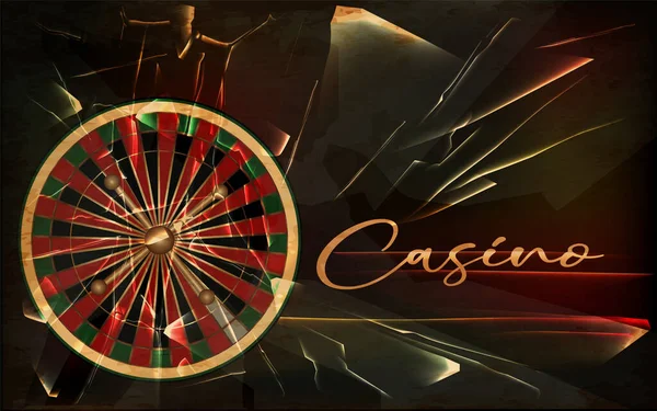 Κάρτα Πρόσκλησης Casino Vip Ρουλέτα Διανυσματική Απεικόνιση — Διανυσματικό Αρχείο