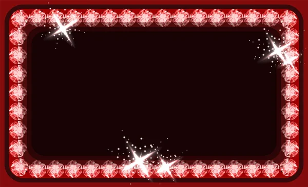 Diamond Ruby Frame Background Vector Illustration — Image vectorielle