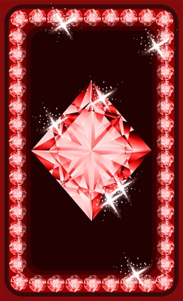 Діаманти Туз Покер Гральні Карти Векторні Ілюстрації — стоковий вектор
