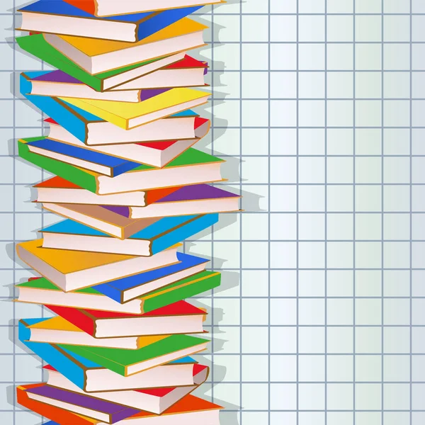 Back School Notebook Seamless Pattern Books Vector Illustration — Vettoriale Stock