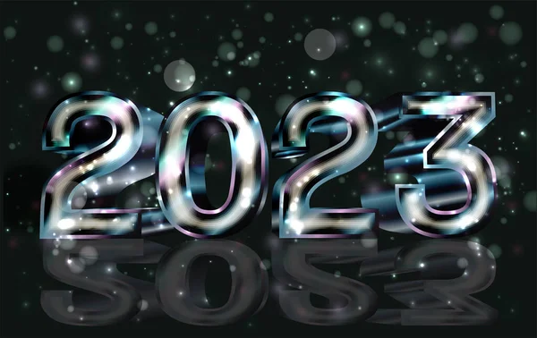 Ευτυχισμένο 2023 Νέο Έτος Vip Κάρτα Διανυσματική Απεικόνιση — Διανυσματικό Αρχείο