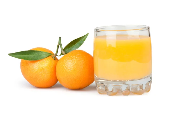 Juice glass tangerine — Stock Photo, Image