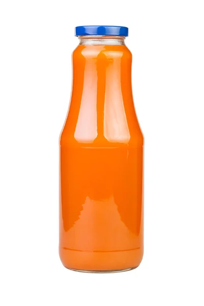 Bottiglia di succo di carota — Foto Stock
