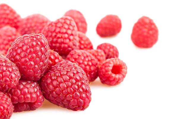 Raspberry heap scattered — Stock Photo, Image