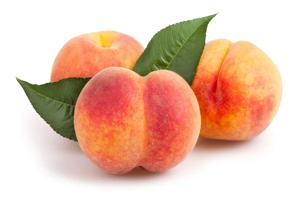 Peaches group leaves — Stock Photo, Image