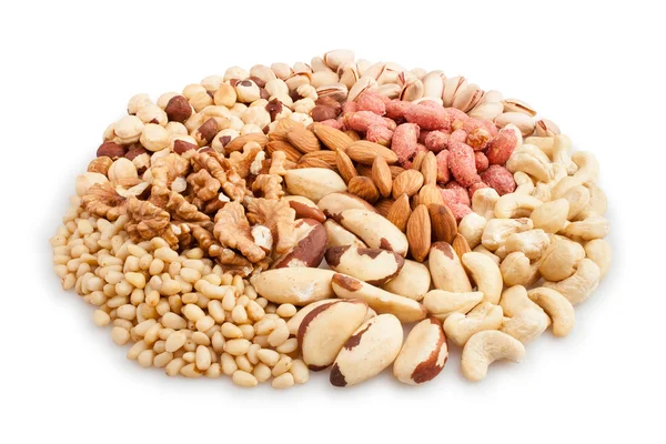 Gemengde noten heap — Stockfoto