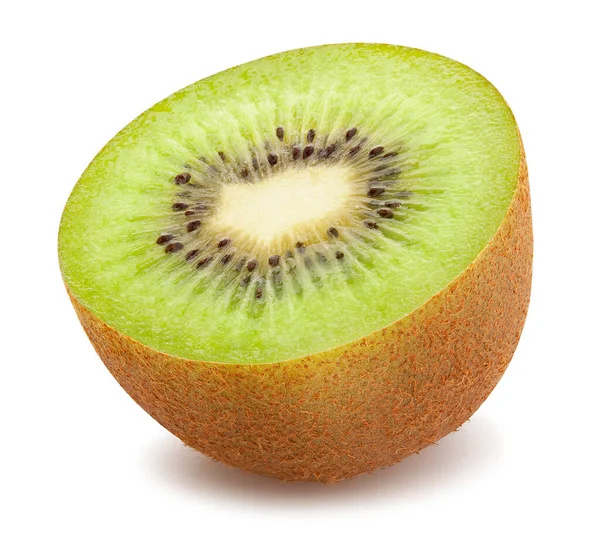 Sliced Kiwi Path Isolated White — Stock Photo, Image