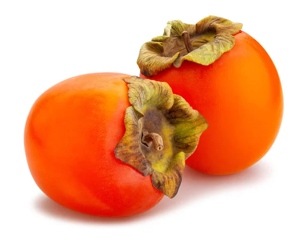 Jalur Persimmon Terisolasi Atas Putih — Stok Foto