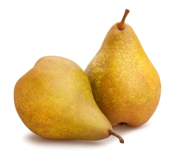 Bosc Pears Path Isolated White — Stock Photo, Image