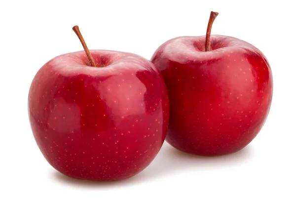 Kırmızı Elma Yolu Beyaz Üzerinde Izole — Stok fotoğraf