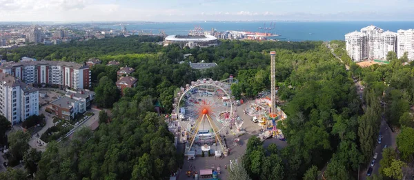 Odessa Ukraine Ferris Wiel Panorama Rechtenvrije Stockafbeeldingen