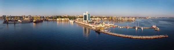 Odessa Ukraine Port Panoramik Görünümü — Stok fotoğraf