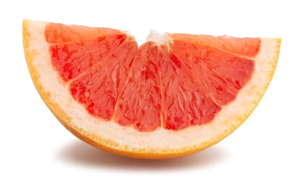 Geschnittene Grapefruit Pfad Isoliert Auf Weiß — Stockfoto