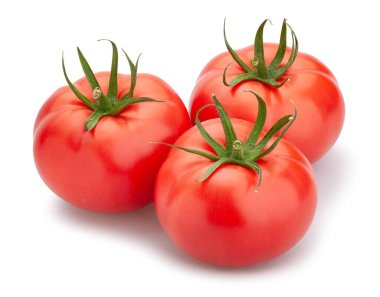 Pembe domates yolu beyaz üzerinde izole