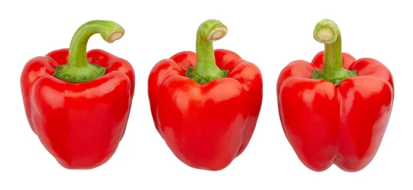 Red Bell Pepper Path Isolated White — Stock Photo, Image