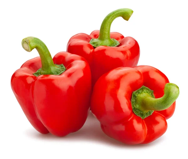 Red Bell Pepper Path Isolated White — Stock Photo, Image