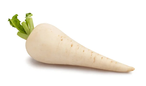 Daikon Rettich Pfad Isoliert Auf Weiß — Stockfoto