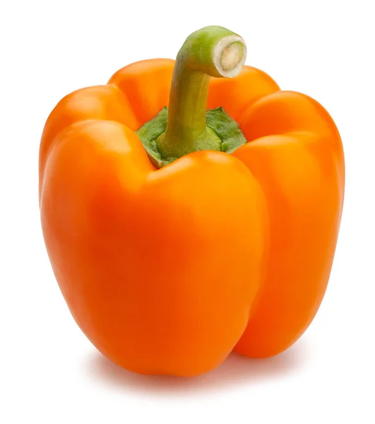 Orange Bell Pepper Path Isolated White — Foto de Stock