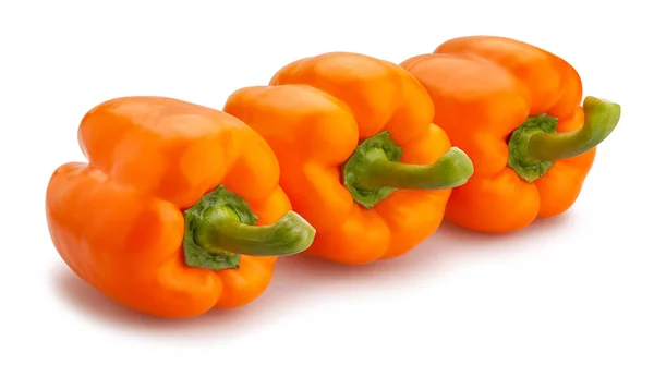 Orange Bell Pepper Path Isolated White — Photo