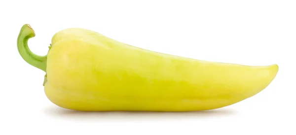 Long Yellow Pepper Path Isolated White —  Fotos de Stock
