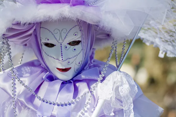 Venetië carnaval kostuum masker — Stockfoto