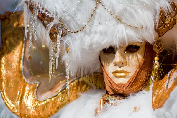 Venetië carnaval kostuum masker — Stockfoto