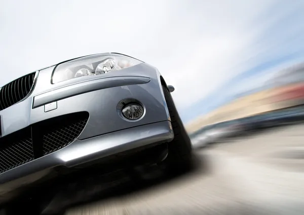 Fast car moving with motion blur — Stock Photo, Image
