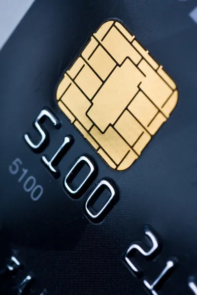 Credit card with gold chip — Stock Photo, Image