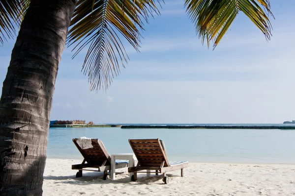 Landscape at a seaside beach resort — Stock Photo, Image