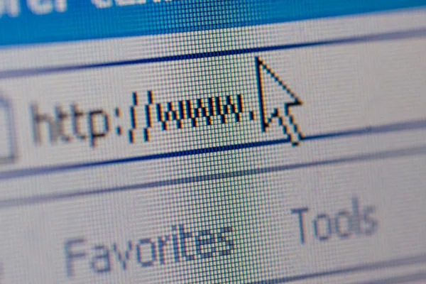 Zbliżenie z internetowego adresu url — Zdjęcie stockowe