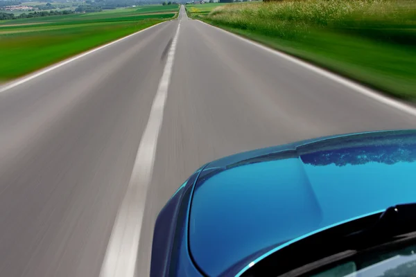 Zooming car — Stock Photo, Image