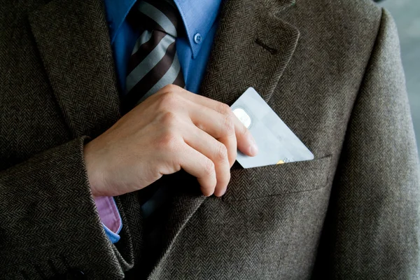 Business man with credit card — Stock Photo, Image